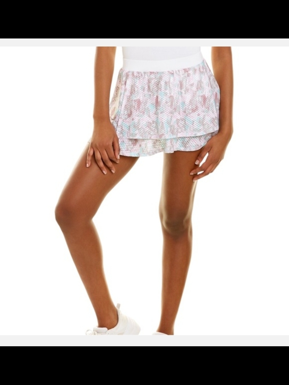 Lija Pastel Pink Multi-Color Layered Athletic Skort
